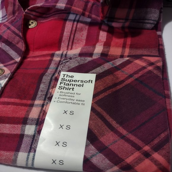 Nwt Sonoma Ladies Supersoft Red Plaid Flannel - Picture 4 of 7